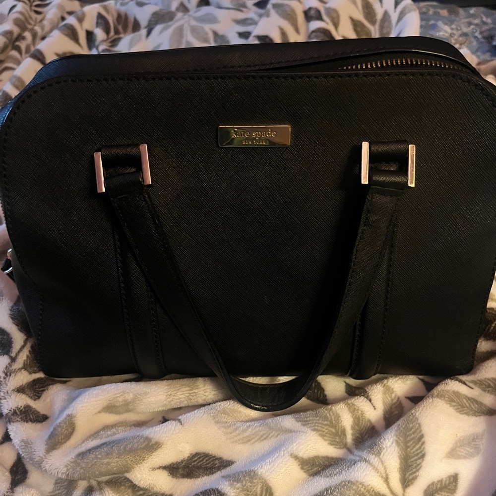 Kate Spade ♠️ perry leather medium satchel (black)